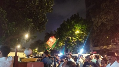 Kirit Somaiya alleges attack: The Mumbai unit of the BJP shared pictures of Saturday's incident. ((Twitter)) Kirit Somaiya alleges attack: The Mumbai unit of the BJP shared pictures of Saturday's incident. ((Twitter))