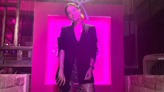 Mira Rajput shows how to 'wear pants but make it sexy' in see-through pants and oversized blazer: See all pics(Instagram/@mira.kapoor)