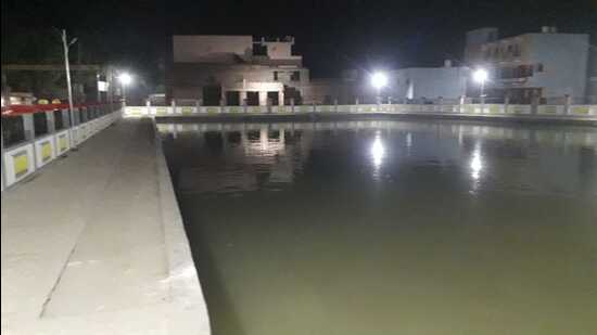 he pond in Rampur after transformation. (Sourced) he pond in Rampur after transformation. (Sourced)