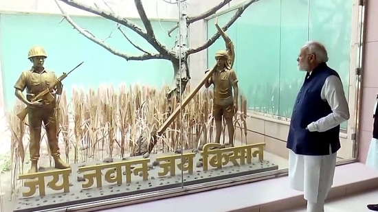 Prime Minister Narendra Modi during the inauguration of Pradhanmantri Sangrahalaya, a museum showcasing the lives and contributions of the 14 former Prime Ministers of India, in Delhi. (File pjhoto)&nbsp;(ANI)