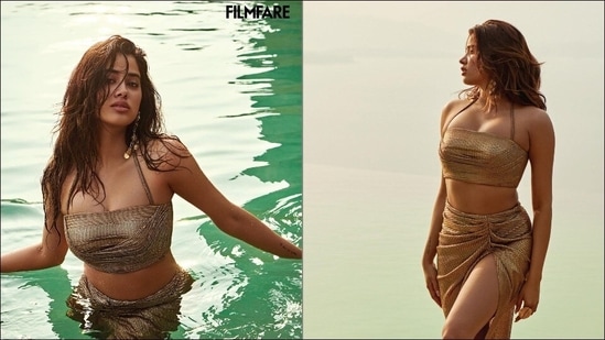 Janhvi recently dressed for the cover of a magazine and set the internet on fire as she oozed in the sizzling photo shoot, which is by far our fashion inspiration to turn heads on our next outing to the beach this summer.  (Instagram/spacemuffin27)