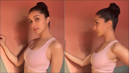 Taking to her social media handle recently, Shraddha shared a slew of pictures from her recent gym photoshoot in pastel-coloured sports bra and tights, while flaunting a svelte figure and we can’t wait to add them to our fashion closet this summer.&nbsp;(Instagram/shraddhakapoor)