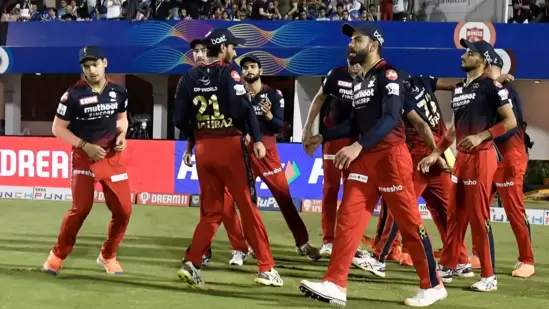 RCB team in action.(IPL)