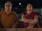 Manoj Pahwa, Supriya Pathak and Poojan Chhabra (right) in a still from Home Shanti trailer. Manoj Pahwa, Supriya Pathak and Poojan Chhabra (right) in a still from Home Shanti trailer.
