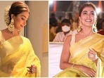 Pooja Hegde in beauteous saree and sleeveless blouse steals the show at Acharya pre-release event: See pics, video(Instagram/@thehegdepooja) Pooja Hegde in beauteous saree and sleeveless blouse steals the show at Acharya pre-release event: See pics, video(Instagram/@thehegdepooja)