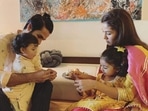 Shahid Kapoor and Mira Rajput with their children, Misha and Zain. Shahid Kapoor and Mira Rajput with their children, Misha and Zain.