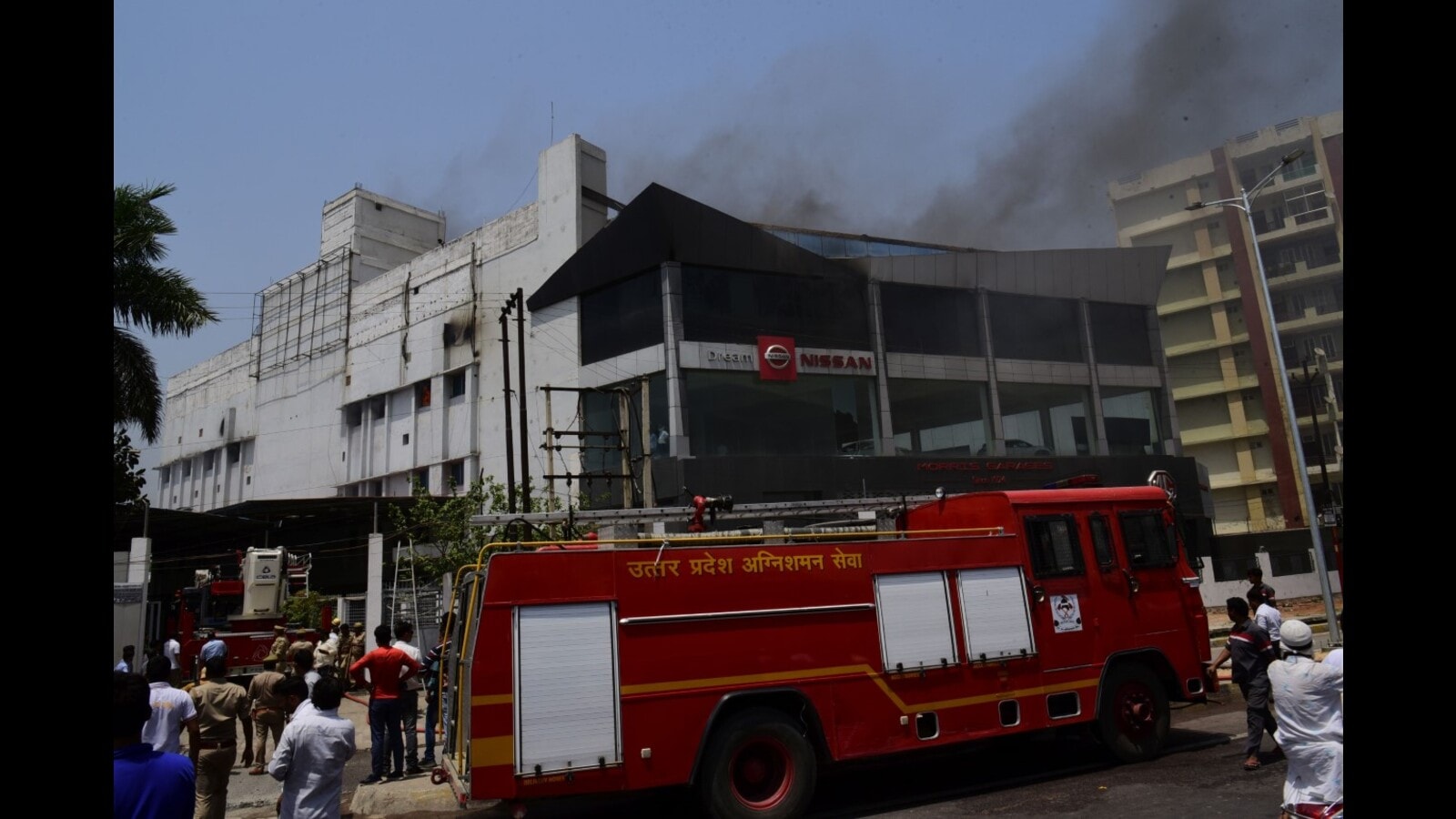 UP Property worth lakhs gutted in car showroom fire at Lucknow’s