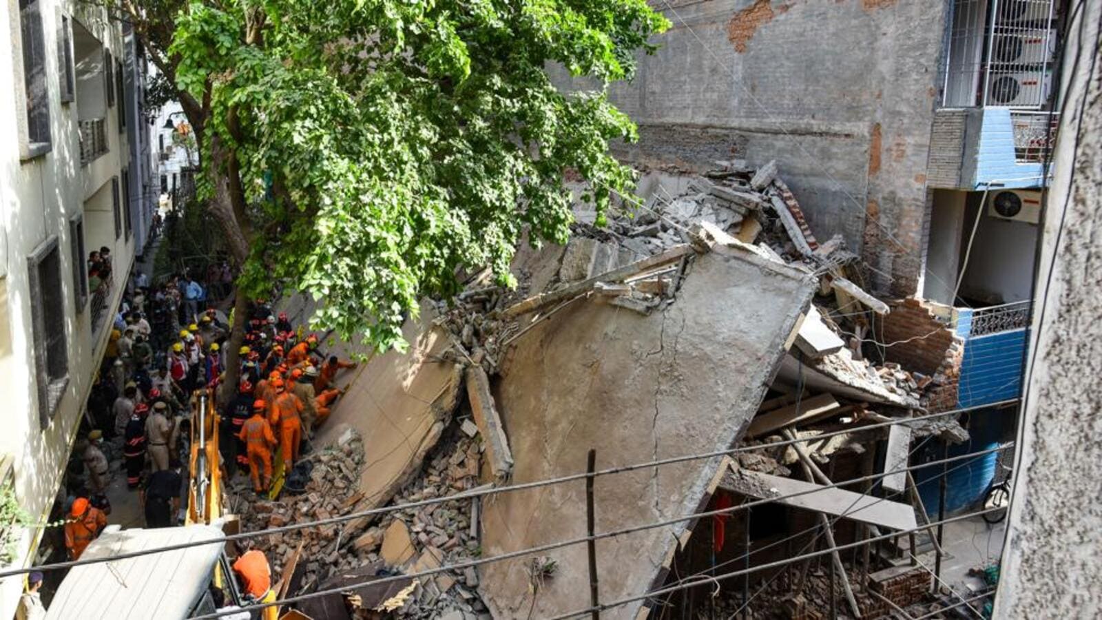 Two dead as under-repair 4-storey building collapses in south Delhi