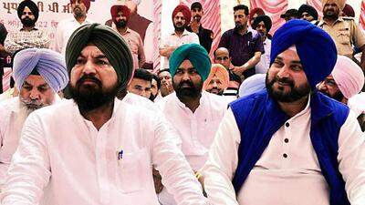 Former Punjab Congress president Navjot Singh Sidhu led a protest against power shortage in the state, near the Rajpura thermal plant in Patiala district on Monday. (ANI) Former Punjab Congress president Navjot Singh Sidhu led a protest against power shortage in the state, near the Rajpura thermal plant in Patiala district on Monday. (ANI)