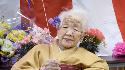 Kane Tanaka was born on January 2, 1903, in the southwestern Fukuoka region of Japan. (REUTERS)