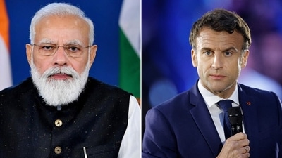 Prime Minister Narendra Modi and French president Emmanuel Macron.