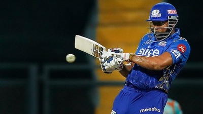 Kieron Pollard of Mumbai Indians (PTI) Kieron Pollard of Mumbai Indians (PTI)