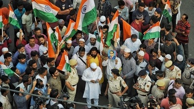 “This rally gives the message of harmony and peace. The members of both communities have showcased that the Tiranga is of utmost priority. They have the given the message that the nation comes first,” DCP North-West Usha Rangnani said. (HT Photo/Raj K Raj) “This rally gives the message of harmony and peace. The members of both communities have showcased that the Tiranga is of utmost priority. They have the given the message that the nation comes first,” DCP North-West Usha Rangnani said. (HT Photo/Raj K Raj)