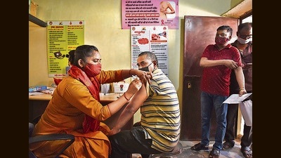 So far, more than 2.33 crore first doses of the Covid vaccine have been administered in Haryana. (HT PHOTO)