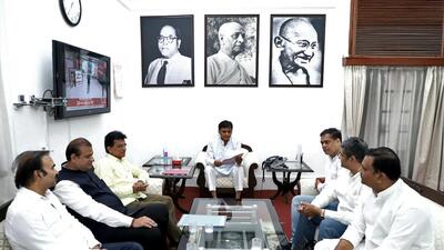 The BJP delegation with Union minister of state for home affairs Nityanand Rai in Mumbai on Monday. (ANI) The BJP delegation with Union minister of state for home affairs Nityanand Rai in Mumbai on Monday. (ANI)