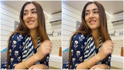 Disha's post features her selfies where she flaunted her bright smile and served elegance. The television hottie captioned the post, "Serial Chiller." Additionally, her blue printed suit set in the images is a perfect look for the summer season and should be on your off-duty wardrobe wishlist. (Instagram/@dishaparmar) Disha's post features her selfies where she flaunted her bright smile and served elegance. The television hottie captioned the post, "Serial Chiller." Additionally, her blue printed suit set in the images is a perfect look for the summer season and should be on your off-duty wardrobe wishlist. (Instagram/@dishaparmar)