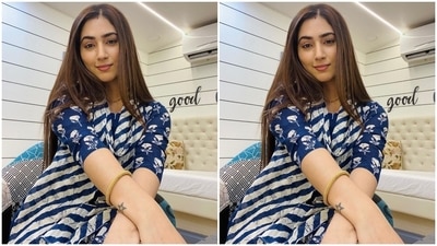 In the end, Disha completed the simple traditional look with centre-parted open tresses, gold bangles, single-thread mangalsutra, kohl-clad eyes, glowing skin, blushed cheeks, mauve lip shade, and on-fleek eyebrows. (Instagram/@dishaparmar) In the end, Disha completed the simple traditional look with centre-parted open tresses, gold bangles, single-thread mangalsutra, kohl-clad eyes, glowing skin, blushed cheeks, mauve lip shade, and on-fleek eyebrows. (Instagram/@dishaparmar)