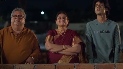 Manoj Pahwa, Supriya Pathak and Poojan Chhabra (right) in a still from Home Shanti trailer. Manoj Pahwa, Supriya Pathak and Poojan Chhabra (right) in a still from Home Shanti trailer. 