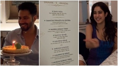 Varun Dhawan's birthday party: The actor celebrated the occasion with a special dinner.