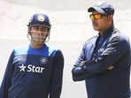 MS Dhoni and Ravi Shastri in 2014. MS Dhoni and Ravi Shastri in 2014. 