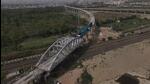 An aerial view of the ongoing construction work of the RRTS corridor in Ghaziabad. (Sakib Ali/ HT)