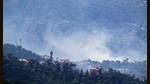Smoke billowing out of a forest near Shimla where a fire broke out on Tuesday. (Deepak Sansta/HT) Smoke billowing out of a forest near Shimla where a fire broke out on Tuesday. (Deepak Sansta/HT)