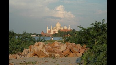 The rear side of the Taj Mahal. (HT file photo) The rear side of the Taj Mahal. (HT file photo)