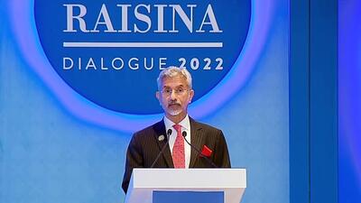 External affairs minister S Jaishankar at Raisina Dialogue 2022 in New Delhi. (ANI) External affairs minister S Jaishankar at Raisina Dialogue 2022 in New Delhi. (ANI)