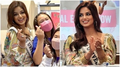 Miss Universe 2021 Harnaaz Sandhu jetted off to the Philippines recently. The 22-year-old beauty queen is in the Southeast Asian archipelagic country to judge the Miss Universe Philippines 2022 pageant. The star has shared several pictures and videos of herself attending various events in the Philippines, delighting her fans all over the world. (Instagram/@missuupdates) Miss Universe 2021 Harnaaz Sandhu jetted off to the Philippines recently. The 22-year-old beauty queen is in the Southeast Asian archipelagic country to judge the Miss Universe Philippines 2022 pageant. The star has shared several pictures and videos of herself attending various events in the Philippines, delighting her fans all over the world. (Instagram/@missuupdates)