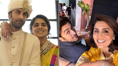 Ranbir Kapoor was spotted with Neetu Kapoor at an ad shoot.