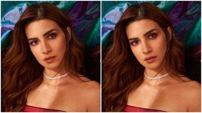 Kriti’s leather short dress came in leather texture and gathered details below the waist. Kriti accessorised her outfit with black stilettos with ankle straps. (Instagram/@kritisanon)