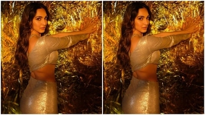 Styled by fashion stylist Lakshmi Lehr, Kiara wore her tresses open in wavy curls with a middle part. (Instagram/@kiaraaliaadvani)
