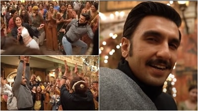 Ranveer Singh spotted dancing with Alia Bhatt on Dholida. Ranveer Singh spotted dancing with Alia Bhatt on Dholida.