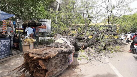 Dust storm triggers power outages in Gurugram Dust storm triggers power outages in Gurugram