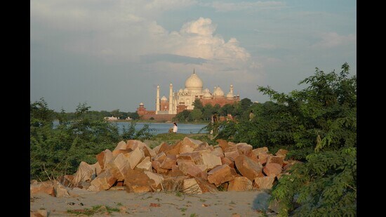 The rear side of the Taj Mahal. (HT file photo)