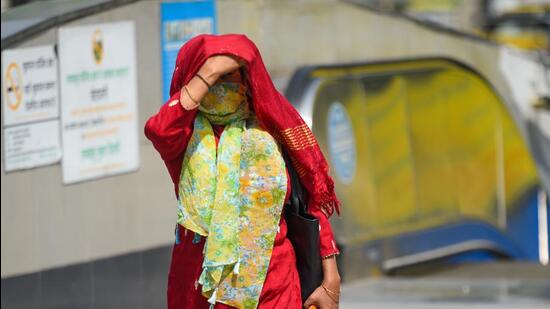 At Connaught Place, on Tuesday. (Amal KS/HT)