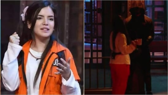 Lock Upp: Azma Fallah flirts with a prison guard.