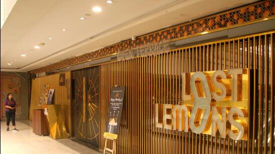 A view of the Lost Lemons pub in Gardens Galleria mall, Noida on Tuesday. (HT photo) A view of the Lost Lemons pub in Gardens Galleria mall, Noida on Tuesday. (HT photo)