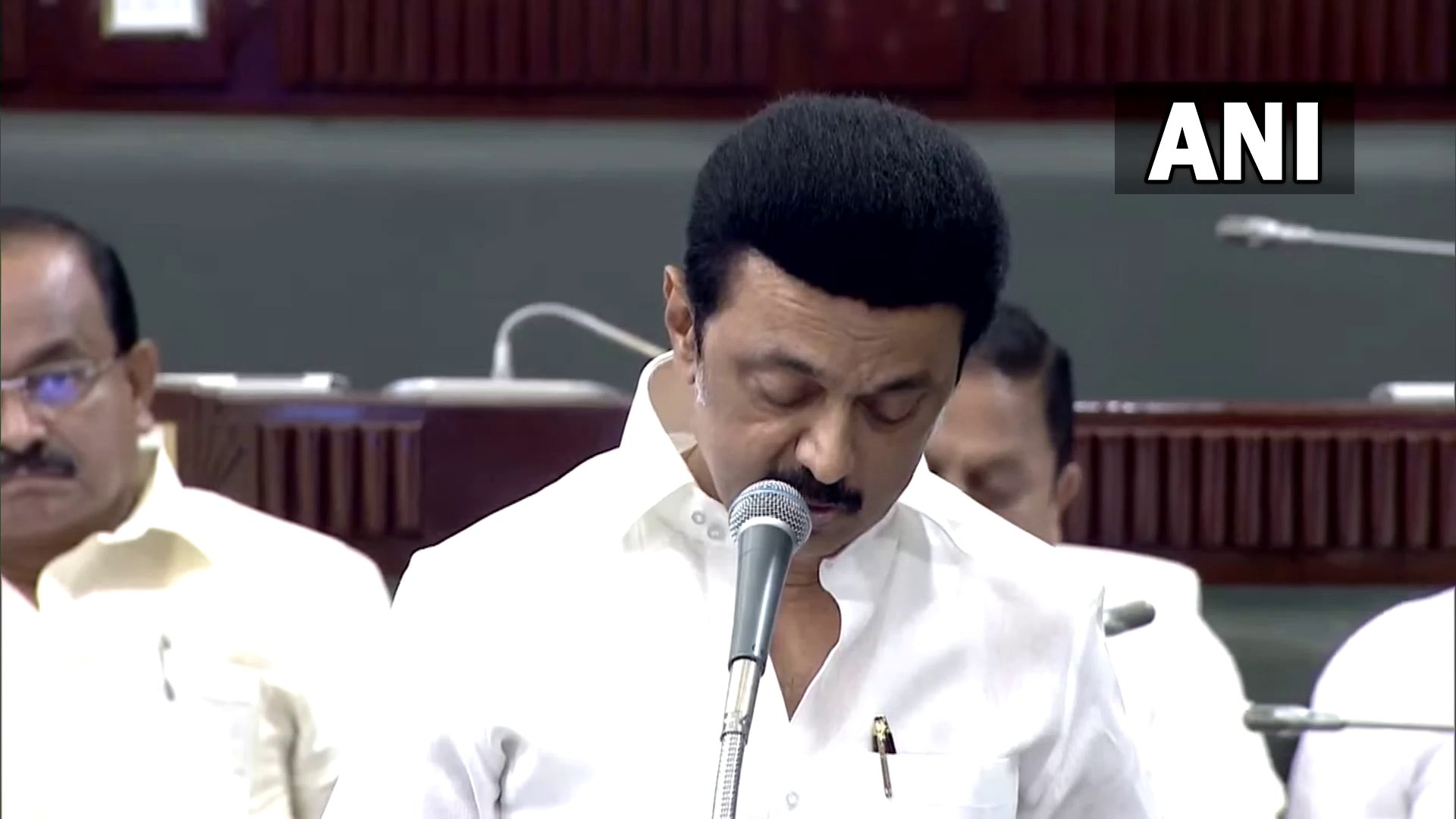 Tamil Nadu chief minister Mk Stalin speaks at the Assembly on Tuesday.(ANI)