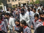 Students leave the examination centre after appearing for the CBSE Class 10th English Term 2 Exam, in Patna on Wednesday. (ANI Photo)(Pappi Sharma/ANI) Students leave the examination centre after appearing for the CBSE Class 10th English Term 2 Exam, in Patna on Wednesday. (ANI Photo)(Pappi Sharma/ANI)