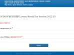 Delhi EWS admission result 2022 out at Edudel.nic.in, direct link here