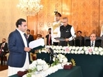 Bilawal Bhutto Zardari, son of assasinated former prime minister Benazir Bhutto, and the chief of coalition ally Pakistan Peoples Party (PPP), takes oath as the new foreign minister from the Pakistan's President Arif Alvi, in Islamabad.