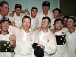 File photo of former Australia cricket Michael Slater (second from right)(Getty Images) File photo of former Australia cricket Michael Slater (second from right)(Getty Images)
