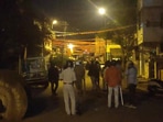 A stone-pelting incident took place at Old Hubli Police Station, Hubli on April 16 (ANI image) A stone-pelting incident took place at Old Hubli Police Station, Hubli on April 16 (ANI image)
