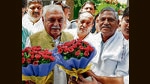 Newly-appointed Haryana Congress president Udai Bhan (right) with former CM Bhupinder Singh Hooda on Wednesday. (HT Photo) Newly-appointed Haryana Congress president Udai Bhan (right) with former CM Bhupinder Singh Hooda on Wednesday. (HT Photo)