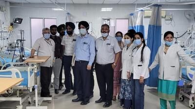 Central team during the surprise visit at civil hospital in Ludhiana. (HT PHOTO)