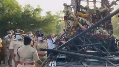 Police investigate the tragic electrocution incident in Tamil Nadu's Thanjavur district. (ANI)