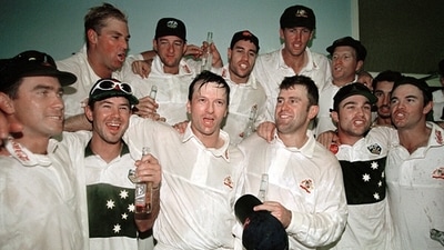 File photo of former Australia cricket Michael Slater (second from right) (Getty Images) File photo of former Australia cricket Michael Slater (second from right) (Getty Images)