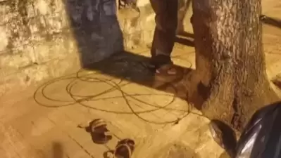22-year-old Kishore, who was electrocuted while walking on a footpath died from reverse current in a broken internet cable, according to the police 22-year-old Kishore, who was electrocuted while walking on a footpath died from reverse current in a broken internet cable, according to the police
