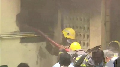 A fire was reported at Chennai's Rajiv Gandhi Government Hospital on Wednesday morning. (@ANI) A fire was reported at Chennai's Rajiv Gandhi Government Hospital on Wednesday morning. (@ANI)